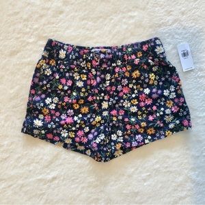 Girls Old Navy Linen-Blend Printed Drawstring Shorts, Size S, NWT